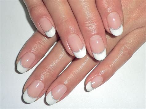 french manicure on round nails